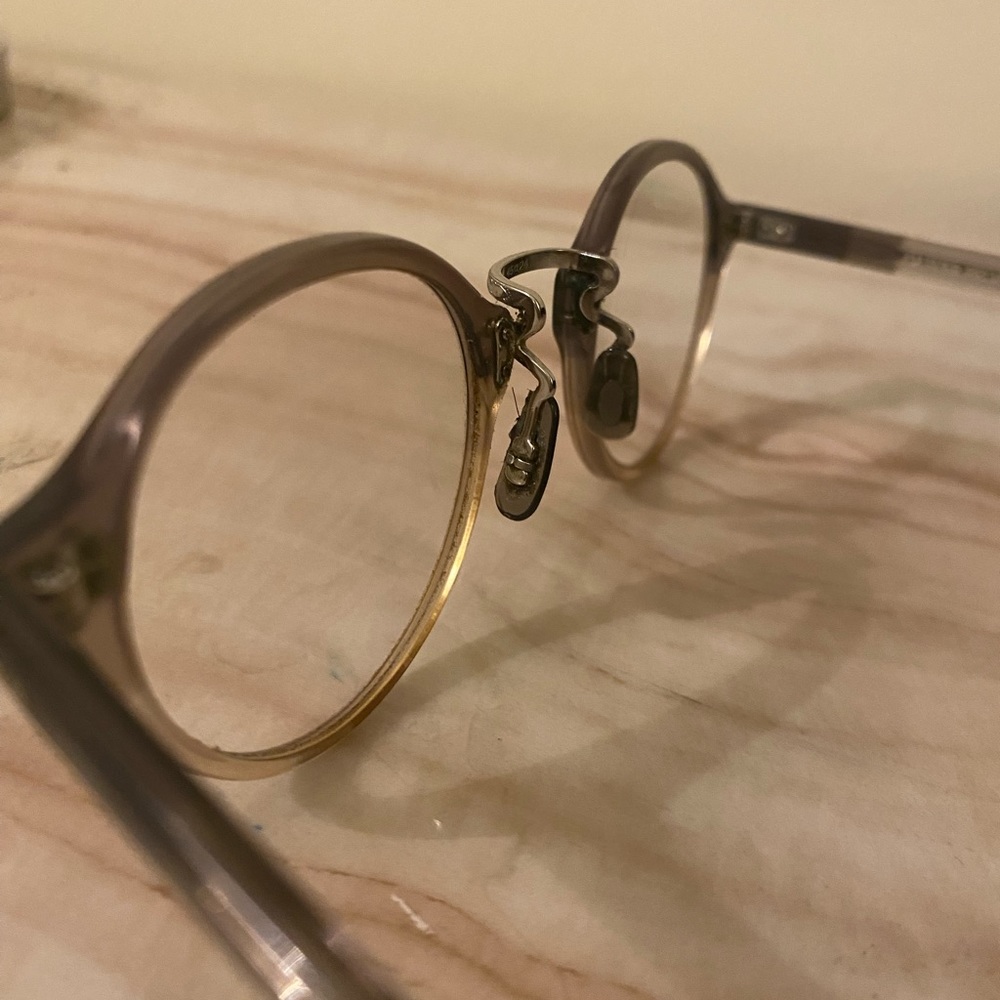 Oliver People’s Italian Acetate Glasses in Grey to Clear Gradient - Picture 2 of 5